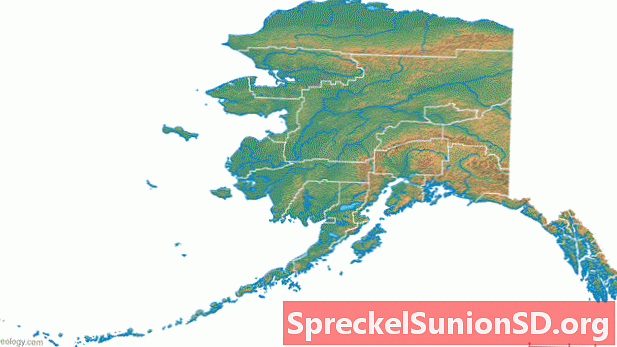 Fizični zemljevid Aljaske
