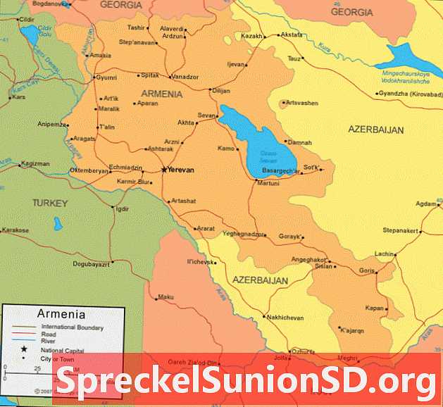 Carte de l'Arménie et image satellite