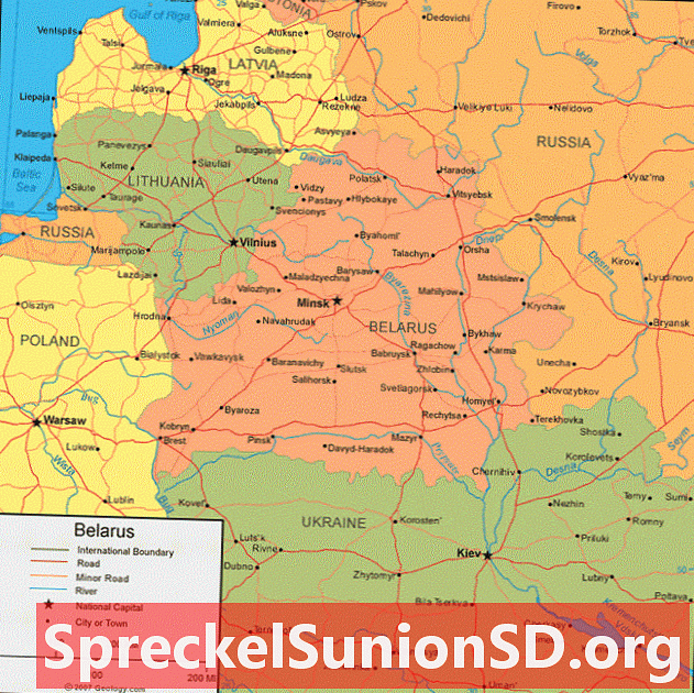 Bjelorusija karta i satelitska slika