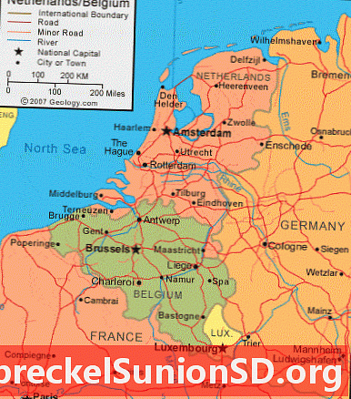 Carte de Belgique et image satellite