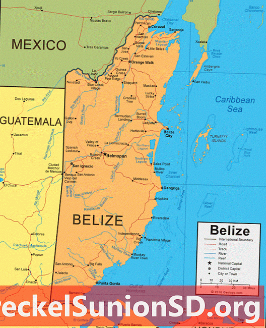 Карта Белизе и сателитска слика