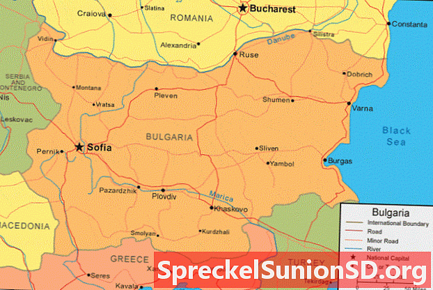 Bulgarien kort og satellitbillede