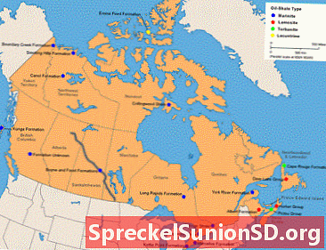 Kanadas oljeskifferdepositioner | Karta, geologi och resurser