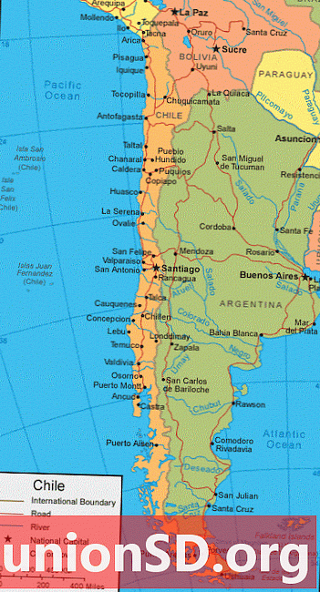 Карта и сателитно изображение на Чили