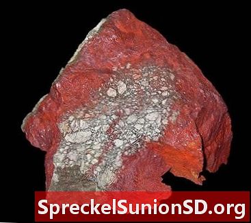 Cinabre: un minerai toxique de mercure, utilisé autrefois comme pigment
