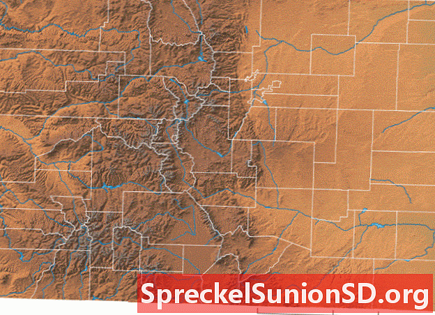 Mapa físic de Colorado