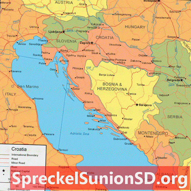 Croatia Map at Satellite Image
