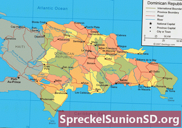 Dominikanska republikens karta och satellitbild