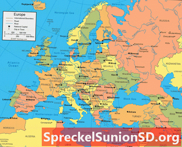 خريطة دول اوروبا