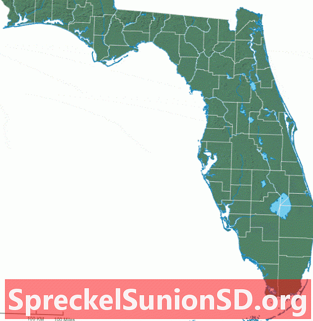Φυσικός χάρτης της Φλόριντα