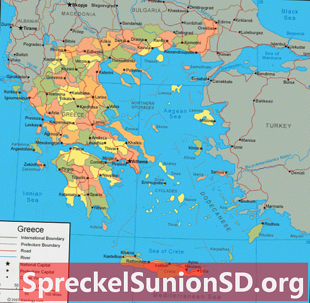 Graikijos žemėlapis ir palydovinis vaizdas