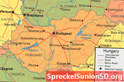 Hungary Map at Satellite Image