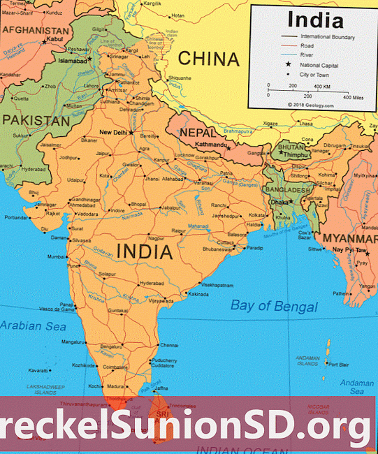Hindistan Haritası ve Uydu Görüntüsü
