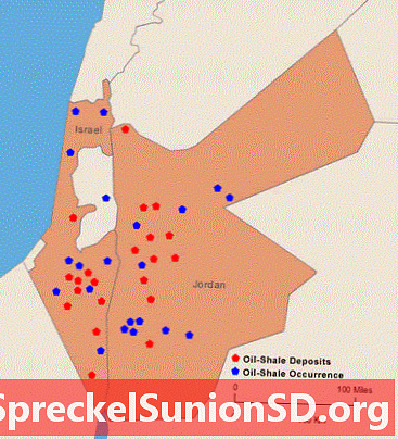 以色列和约旦油页岩矿床|地图，地质与资源