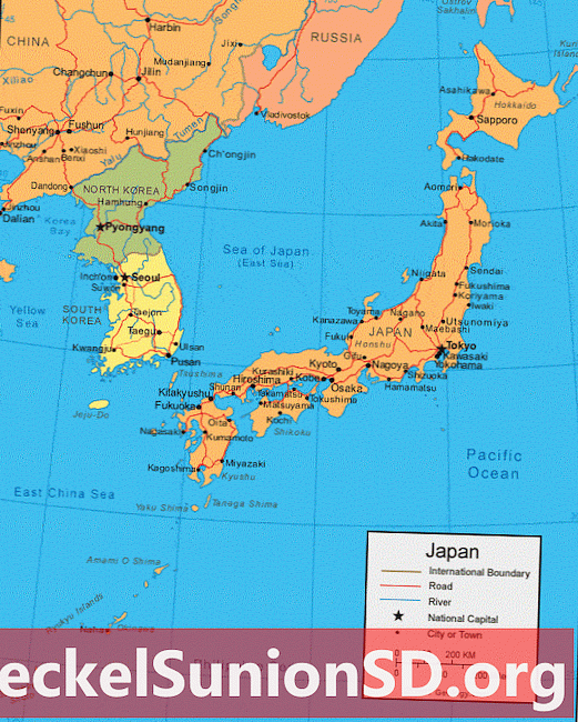 Mapa de Japón e imagen de satélite