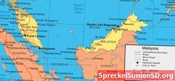 Malezijski zemljevid in satelitska slika