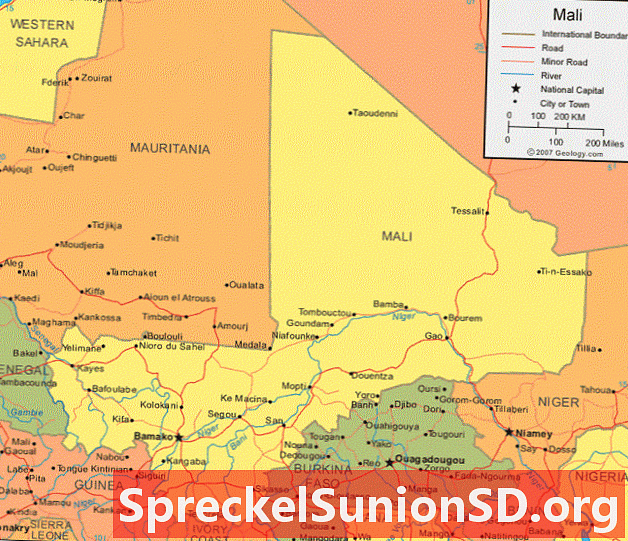 Mali Landkarte und Satellitenbild