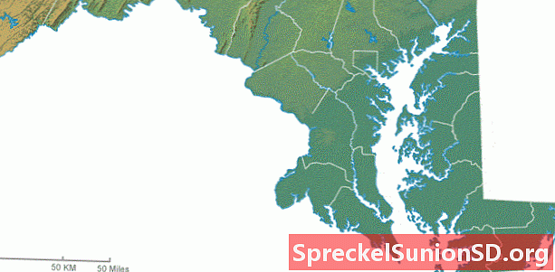 Maryland φυσικό χάρτη