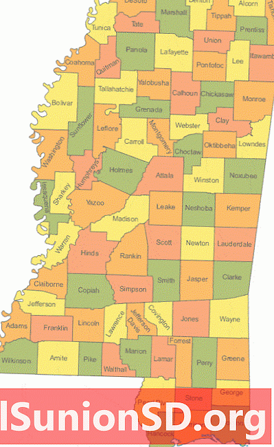 Kolekce map Mississippi