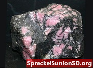 Rhodonite: rózsaszínű drágakő ásvány és kisebb mangánérc