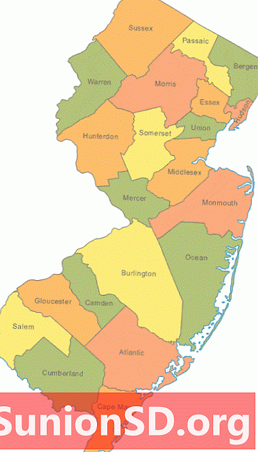 新泽西州地图集合