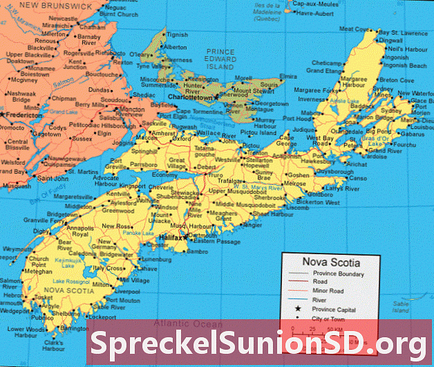 Nova Scotia Map - Larawan ng Satellite ng Nova Scotia