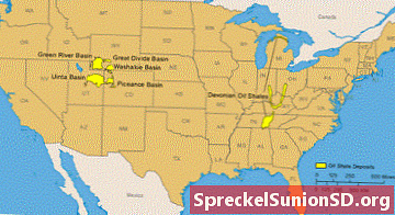 États-Unis: gisements de schiste bitumineux | Carte, géologie et ressources
