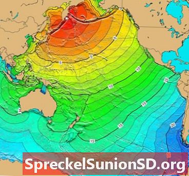 Ameaça de tsunami no Oceano Pacífico causada por terremotos na zona de subducção