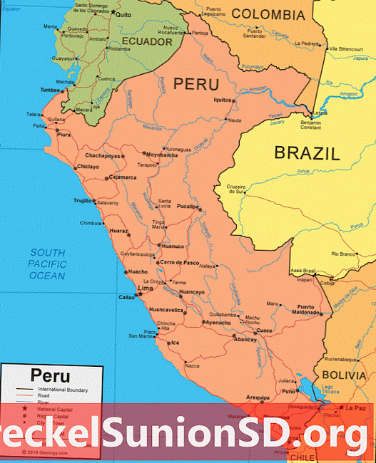 Carte du Pérou et image satellite