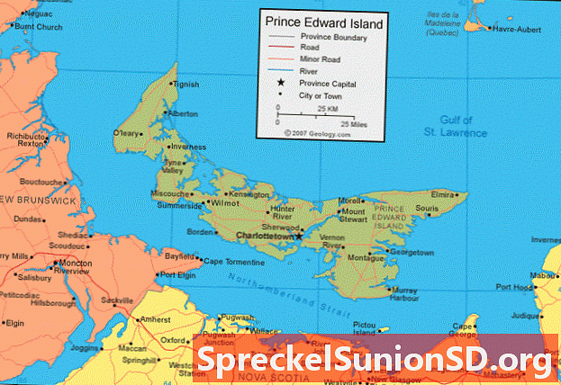 Kartta Prince Edward Island -satelliittikuvasta