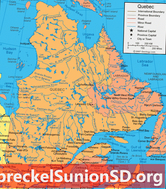 Mapa de Quebec - Imagem de satélite de Quebec