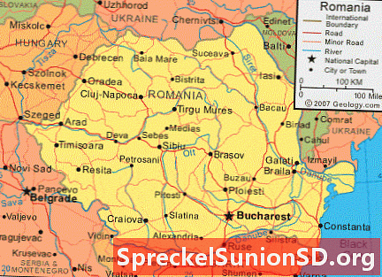 Mapa de Rumanía e imagen de satélite