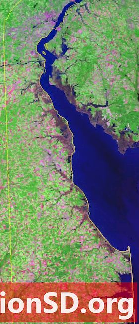 Satellitbillede af Delaware