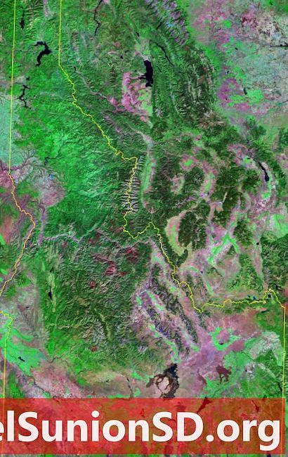 תמונת לוויין של איידהו