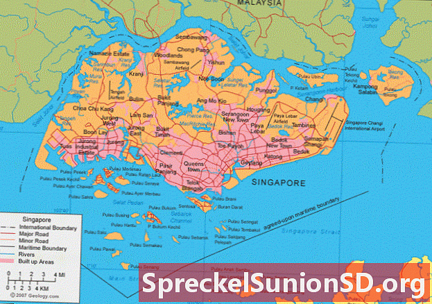 Singapur Karte und Satellitenbild