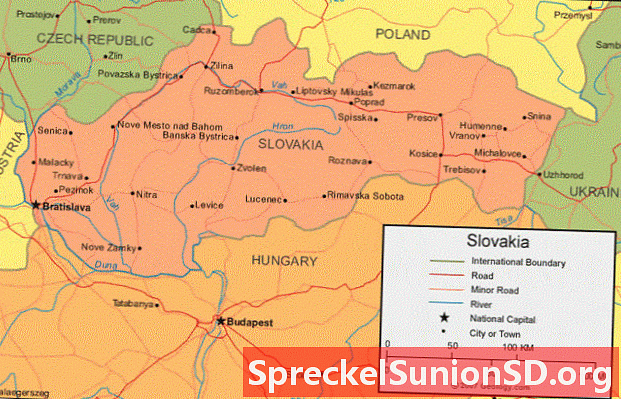 Harta Slovaciei și imagini prin satelit