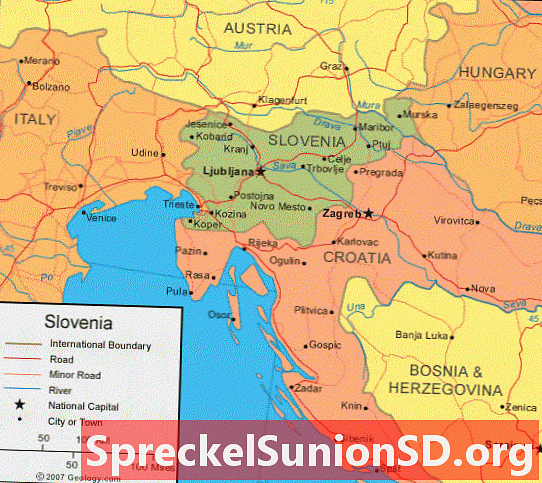 Карта Словенії та супутникове зображення