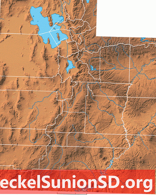 Bản đồ vật lý Utah