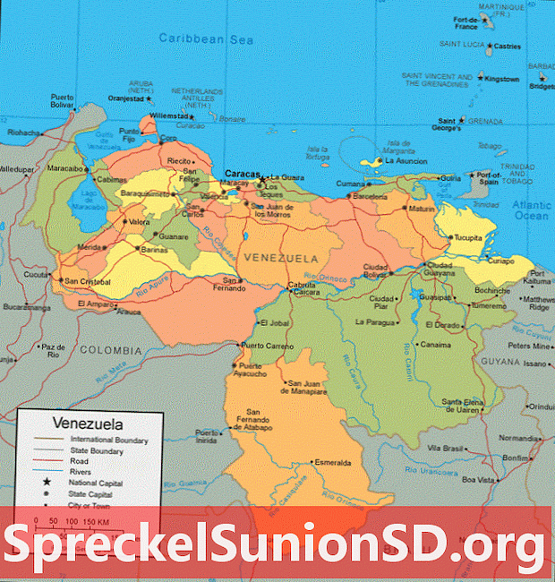 Venezuela-kort og satellitbillede