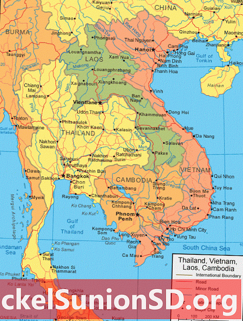 מפת וייטנאם ותמונת לוויין